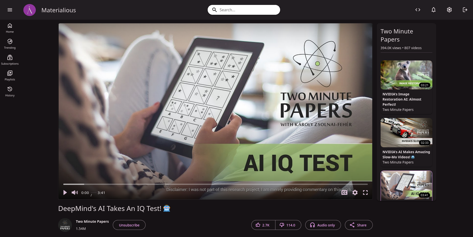 Preview of playlist on video page
