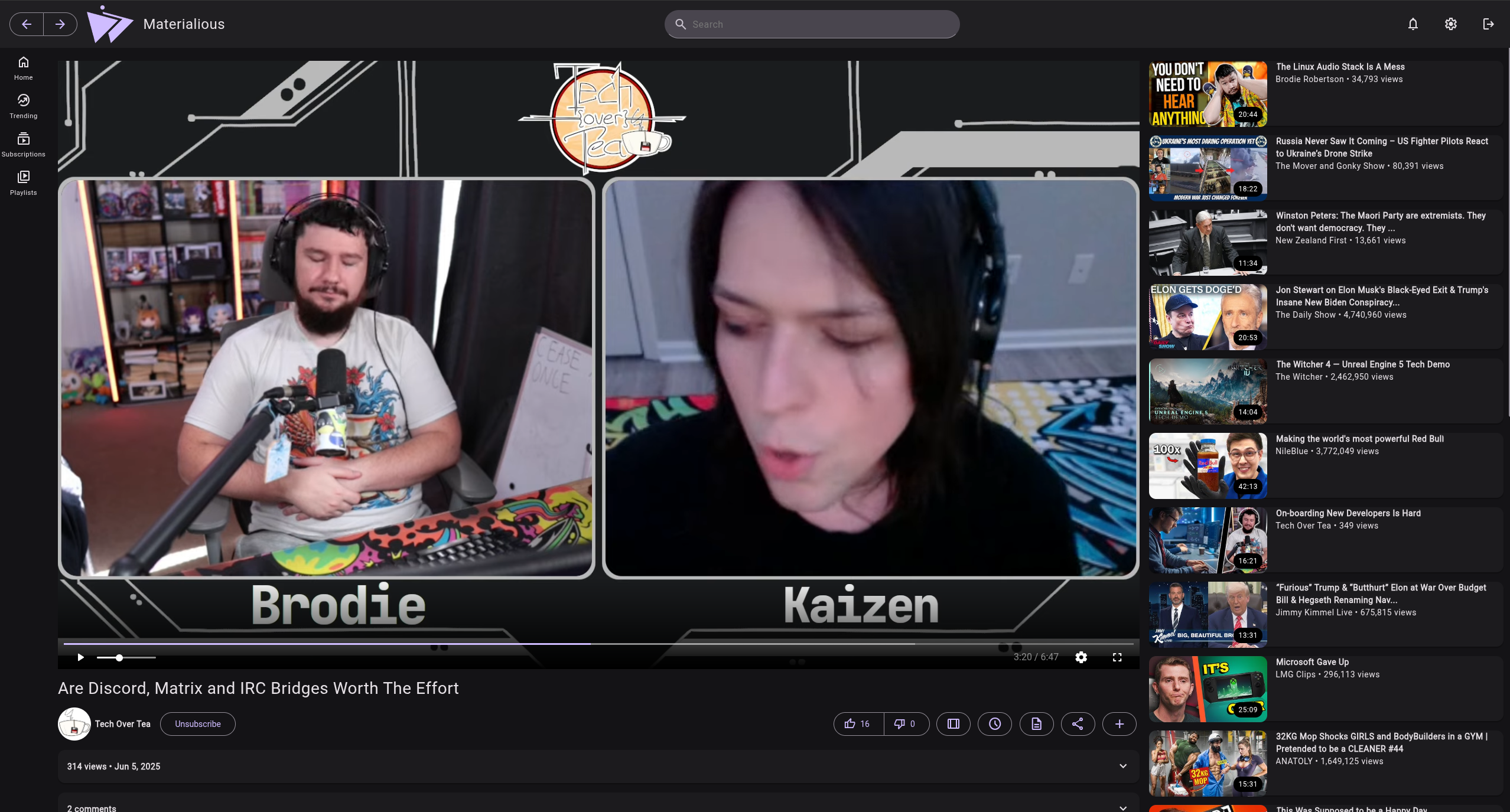 Preview of player
